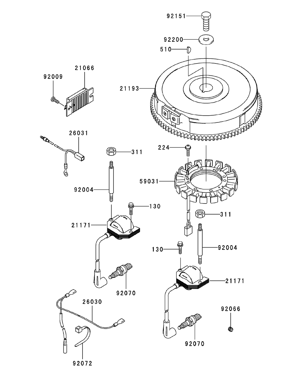 Fh680v-Hs07 Electric Equipment Diagram and Parts List for ENFORCER54 53AI3AGT750-23HP Cub Cadet Lawn Tractor